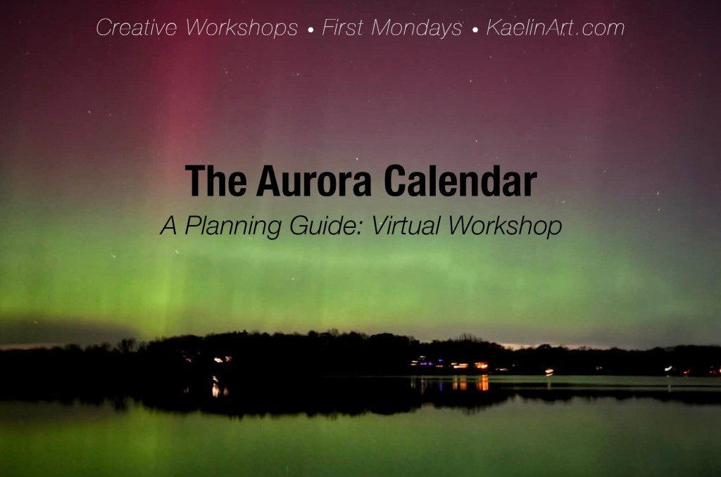 Graphic of The Aurora Calendar workshop with Aurora image